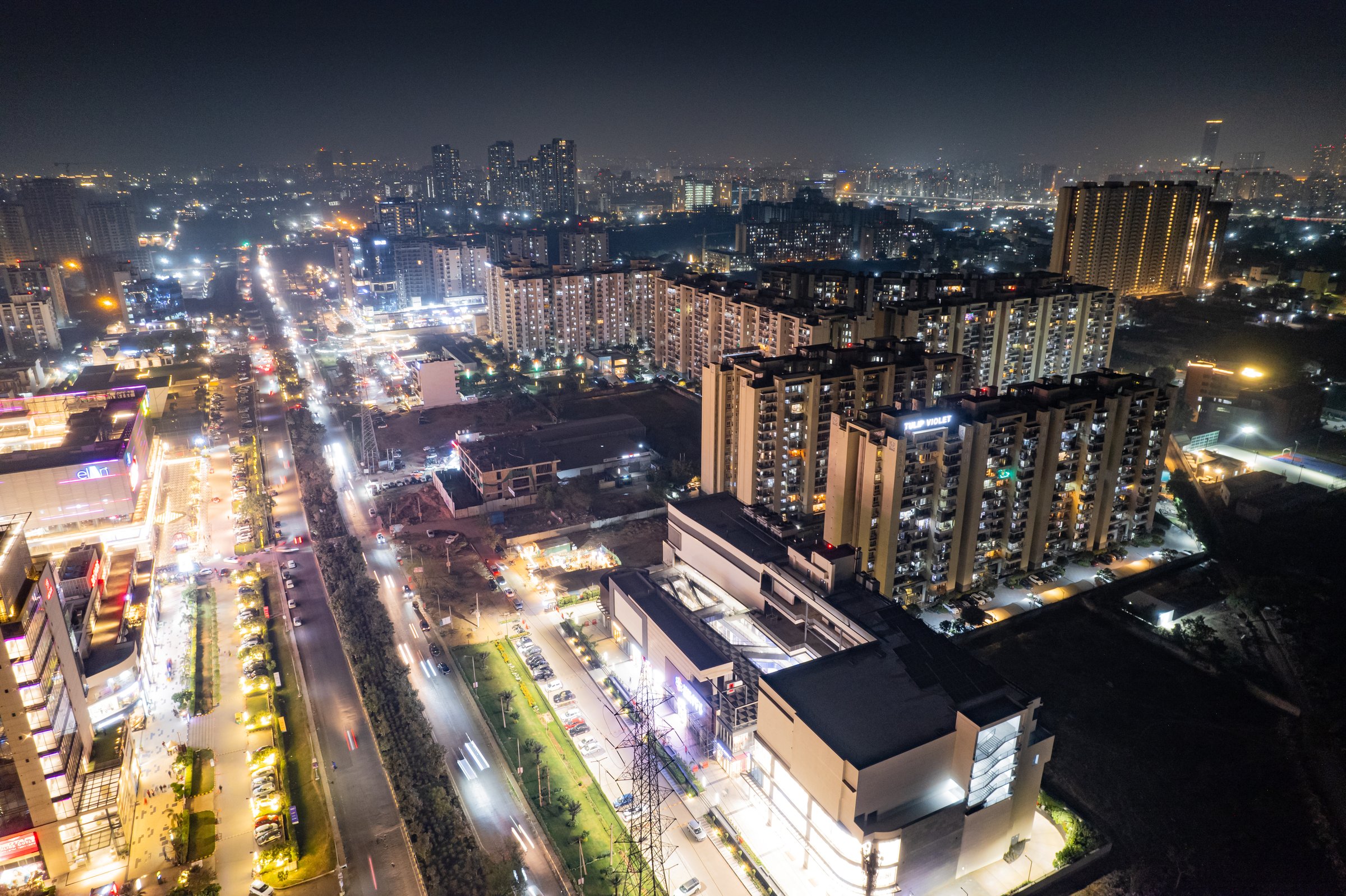Gurgaon Night Cityscape