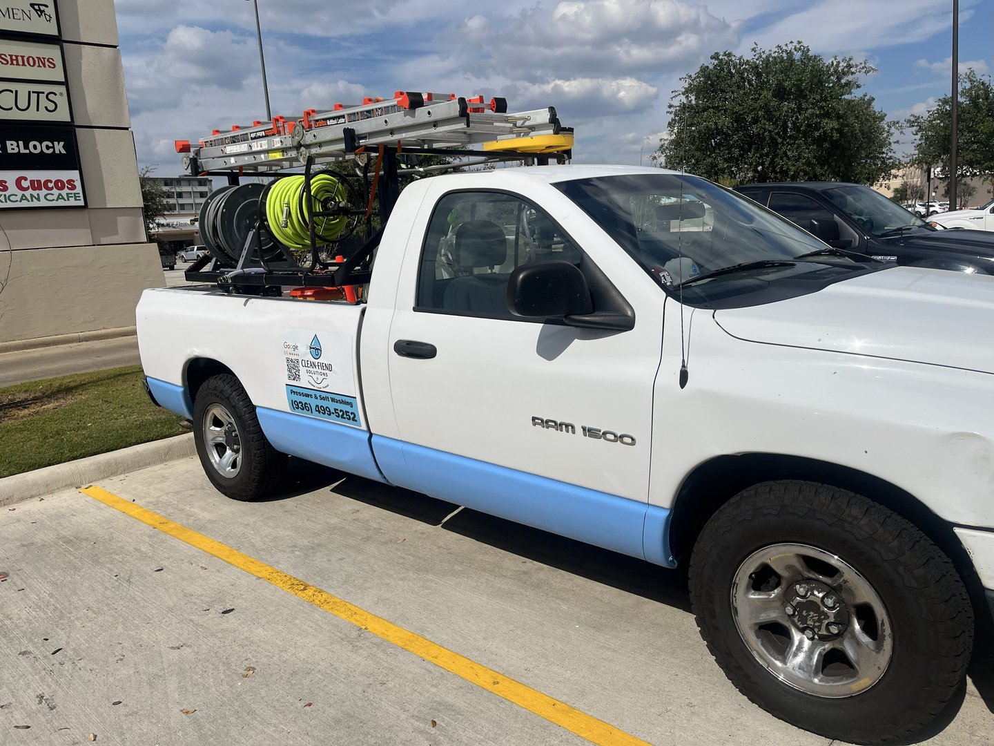 Clean Fiend pressure washing truck and equipment