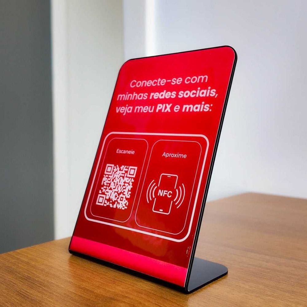 Porta QR acrílico
