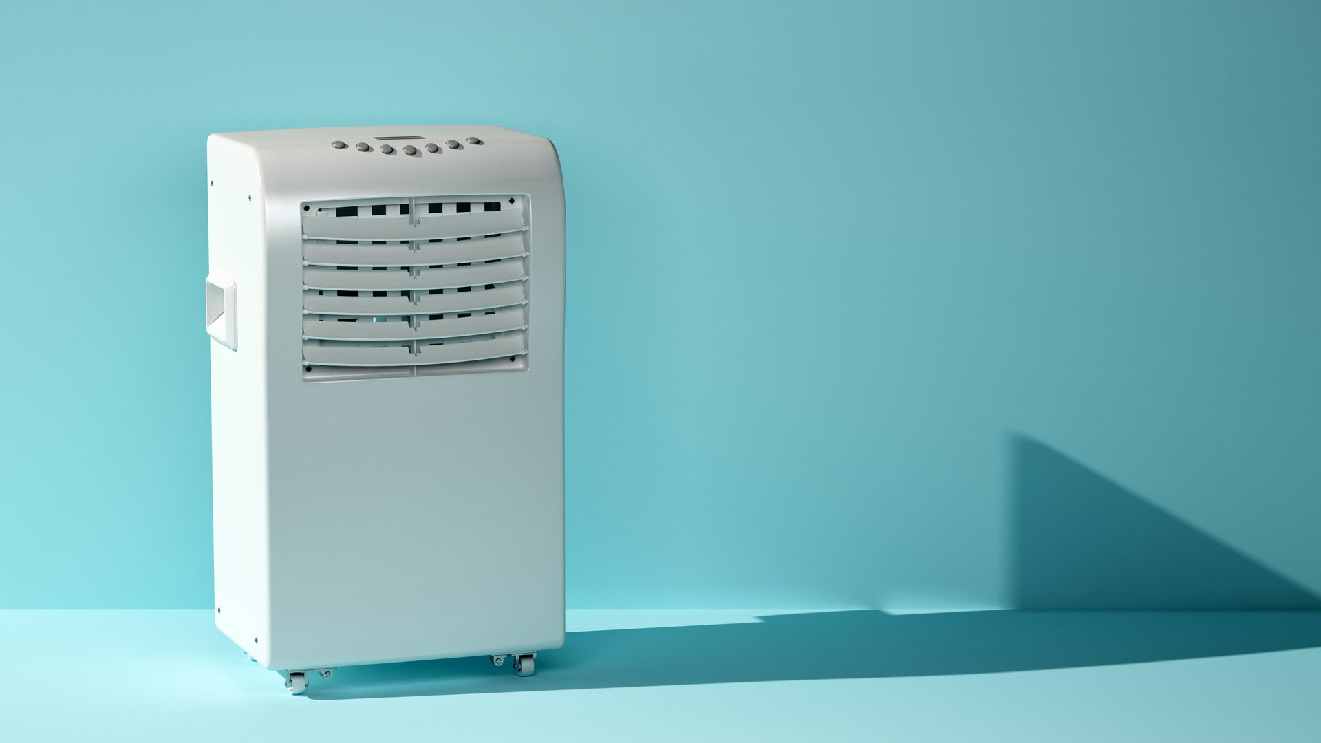 portable air conditioner with copy space. 3d rendering