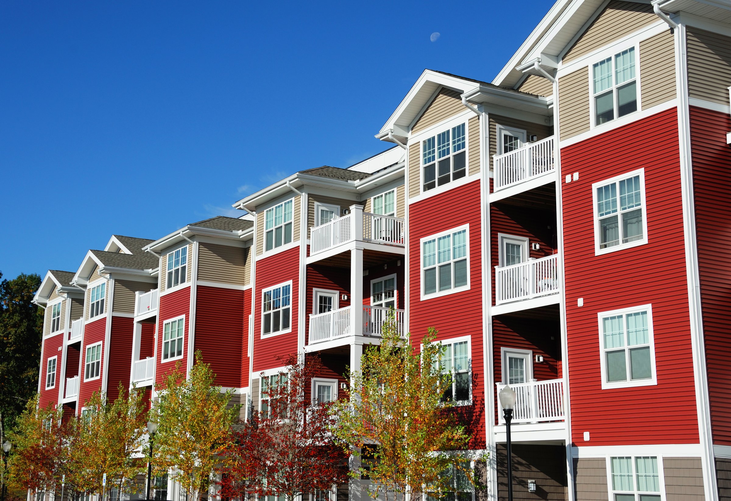perspective view of new apartment building