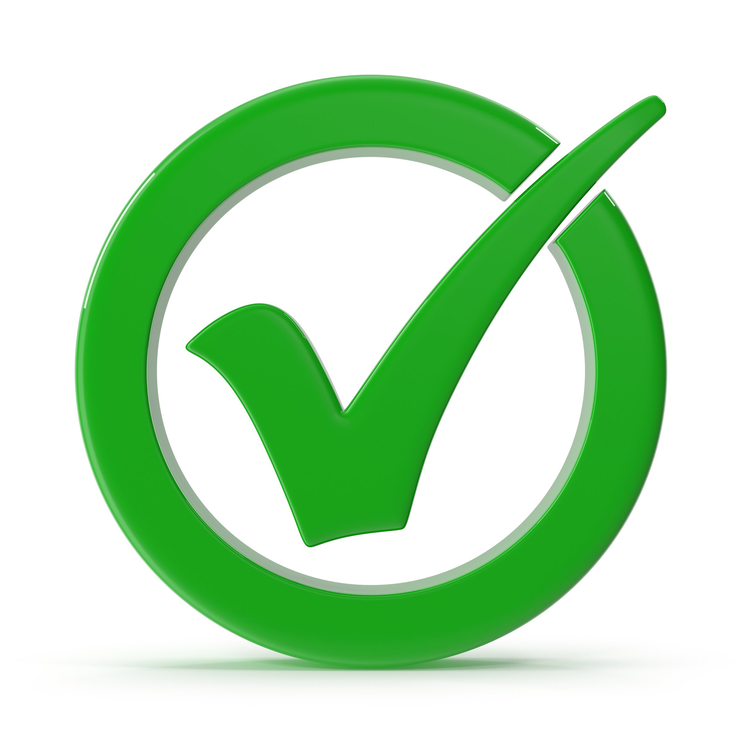 Green check mark in circle