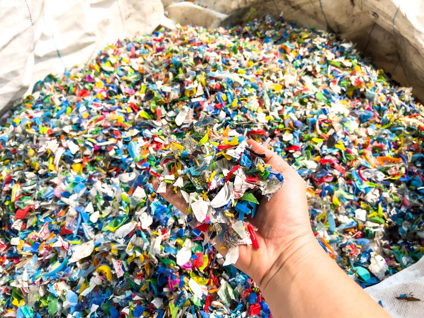 Plastic bottle flakes