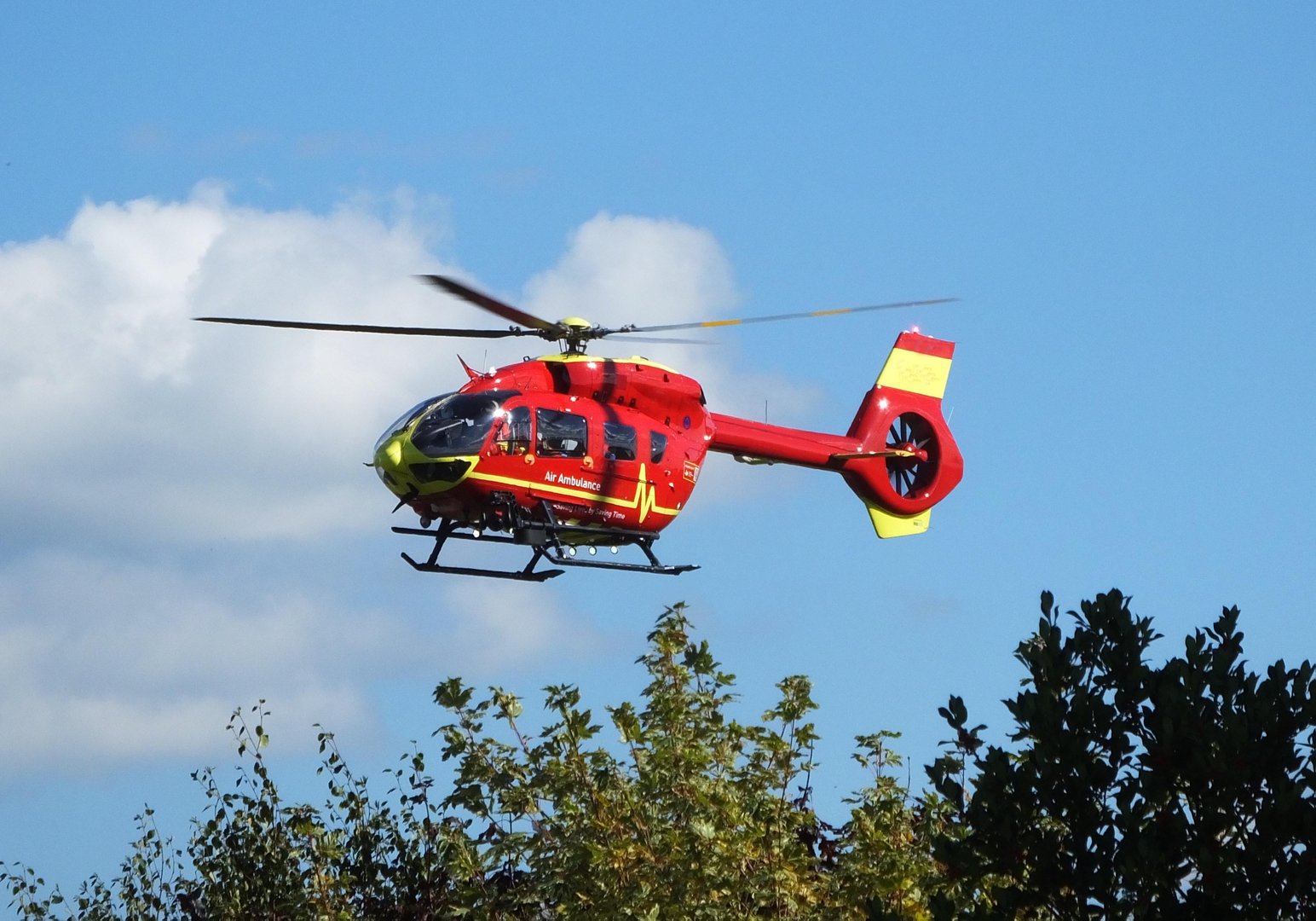 Air Ambulance helicopter in flight