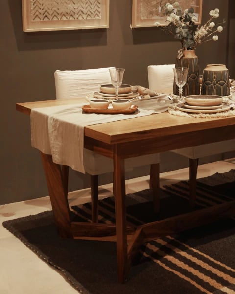 Mesa de Comedor Petiribi base doble Y Med: 200x100