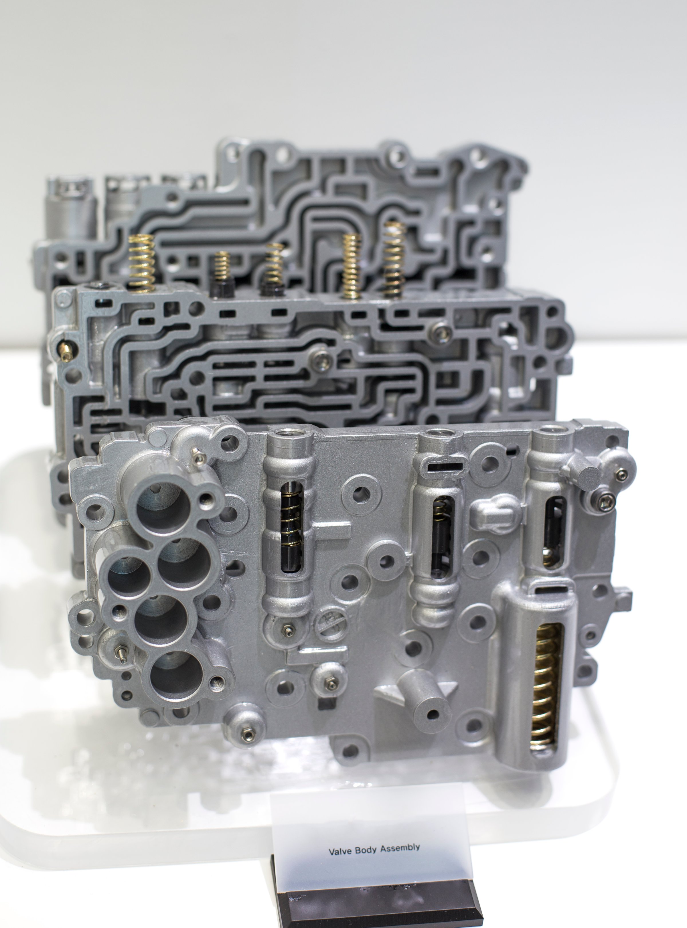 Valve body of used automatic transmission gearbox.