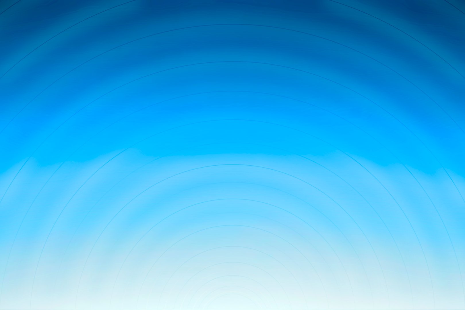 Blue sky like gradient background material with white to ultramarine colors and diffusing semicircular dome ripples.