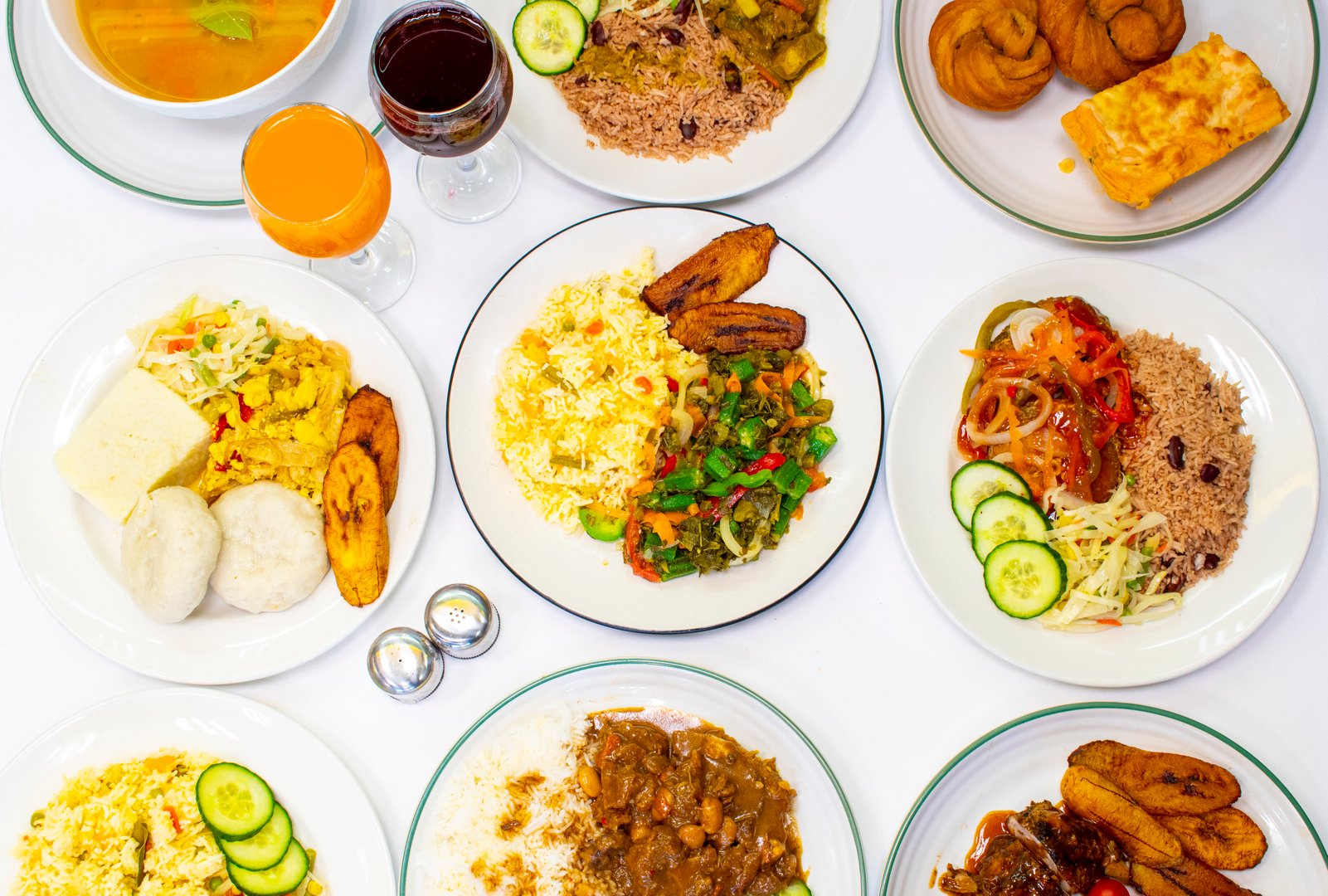 Jamacan dishes aid out