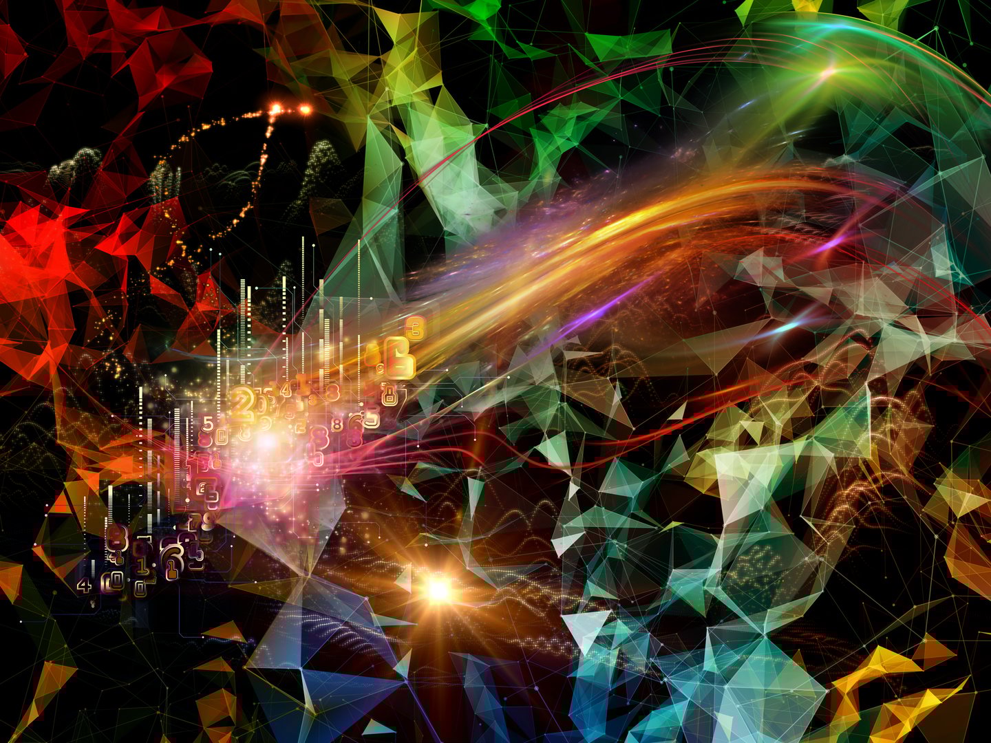 Digital Dreams series. Backdrop of technology background with virtual visualization components  on the subject of science, education, computers and modern technology