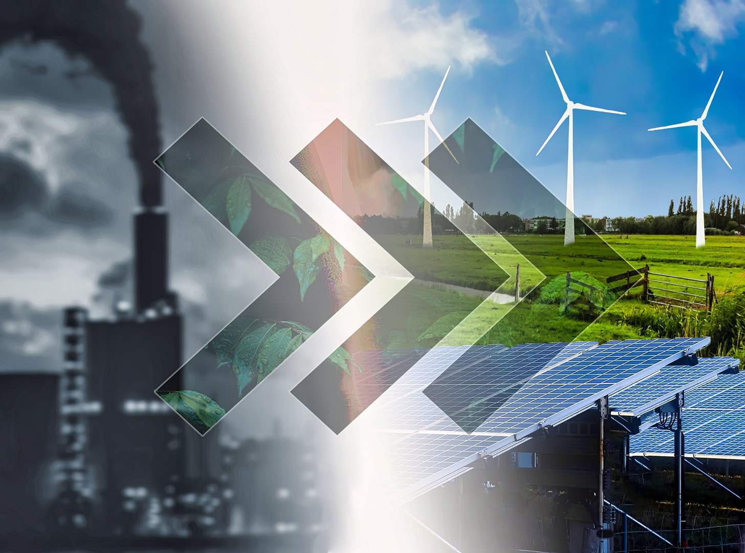 Energy transition from fossil fuels to green renewable solar energy