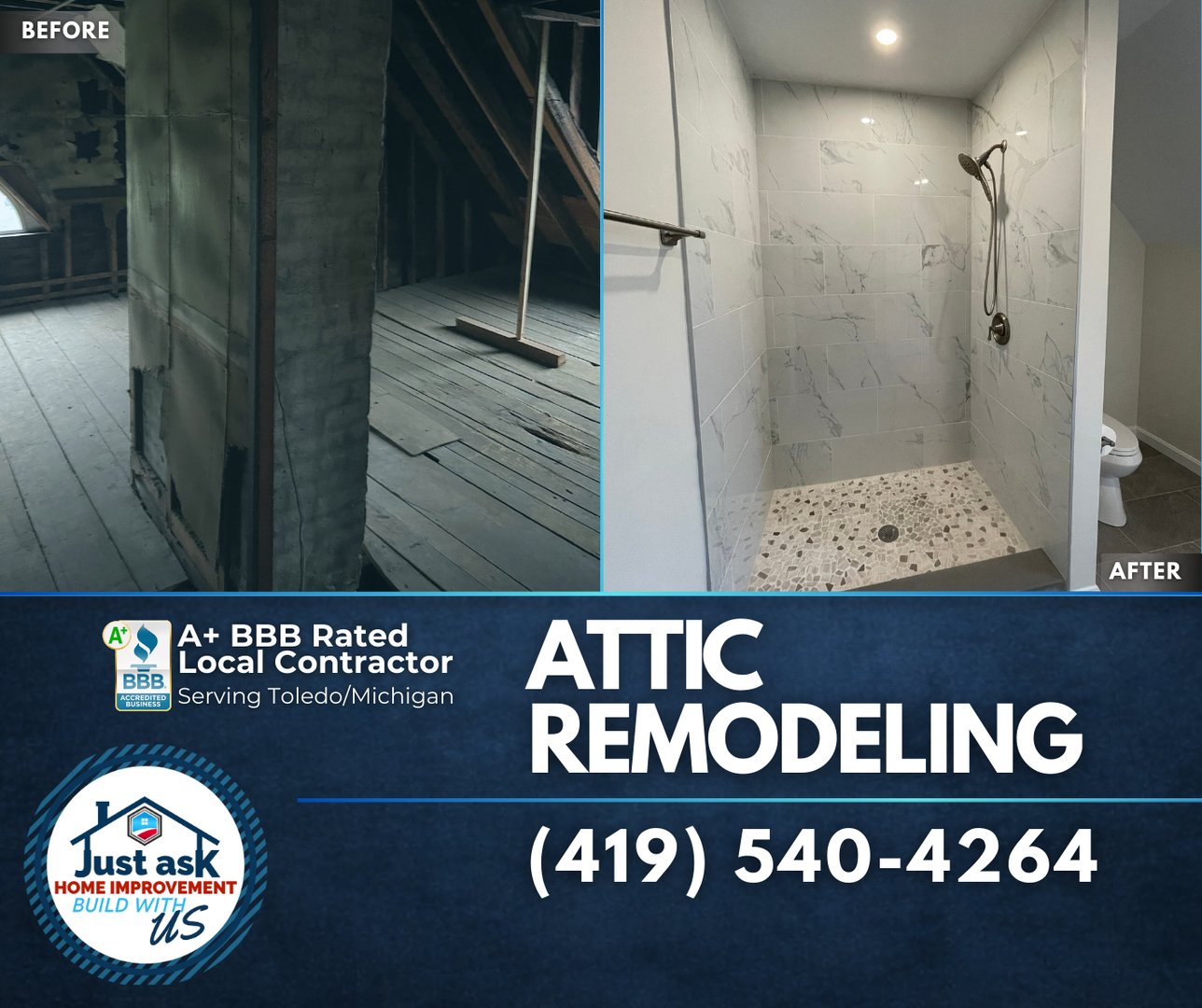 Attic structural framing and joists