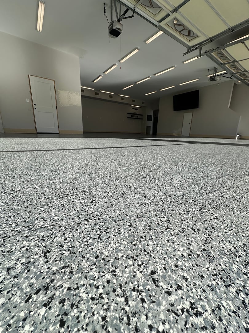 Completed concrete coating