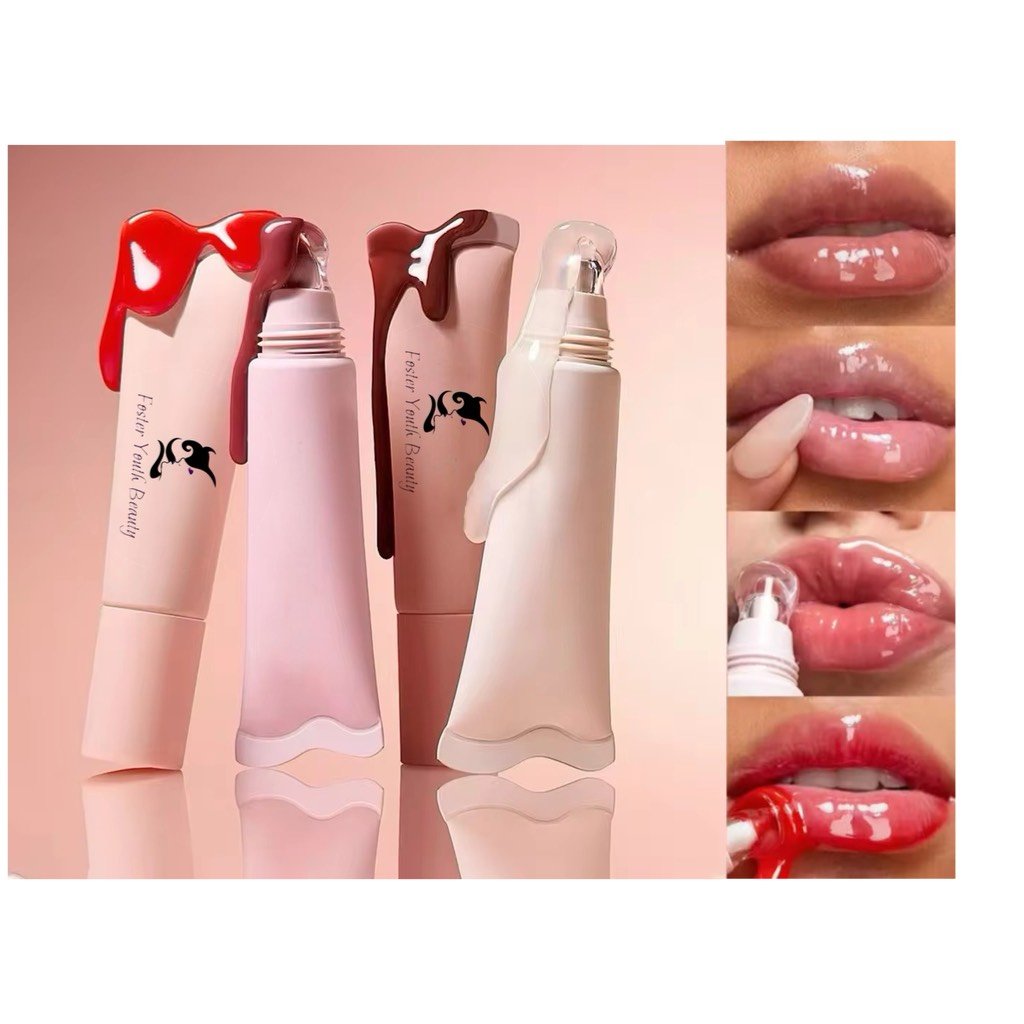 Beauty products and flowers background