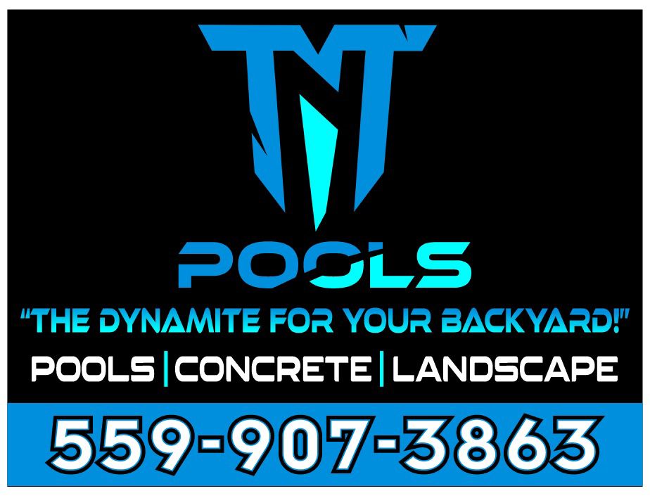 TNT Pools Yard Sign Logo