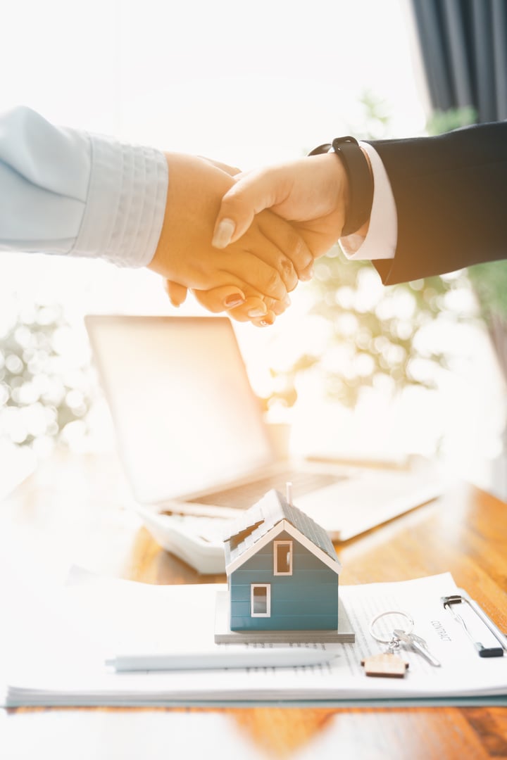 Business of finance, financial and banking investments in real estate buying, selling, purchasing commercial apartment. team meeting in office, growth concept, against background of banking ownership