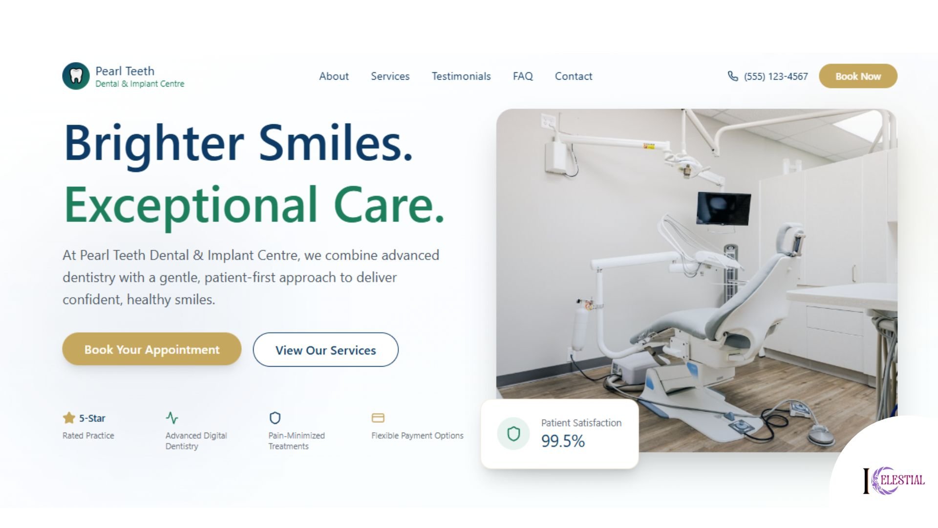 Pearl Teeth Website Screenshot 1