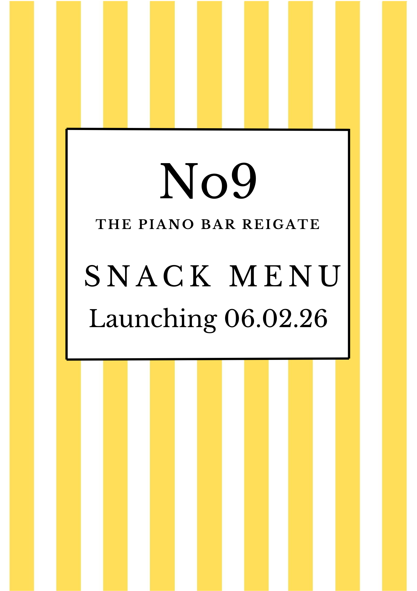 Number 9 Snack Menu - Page 1