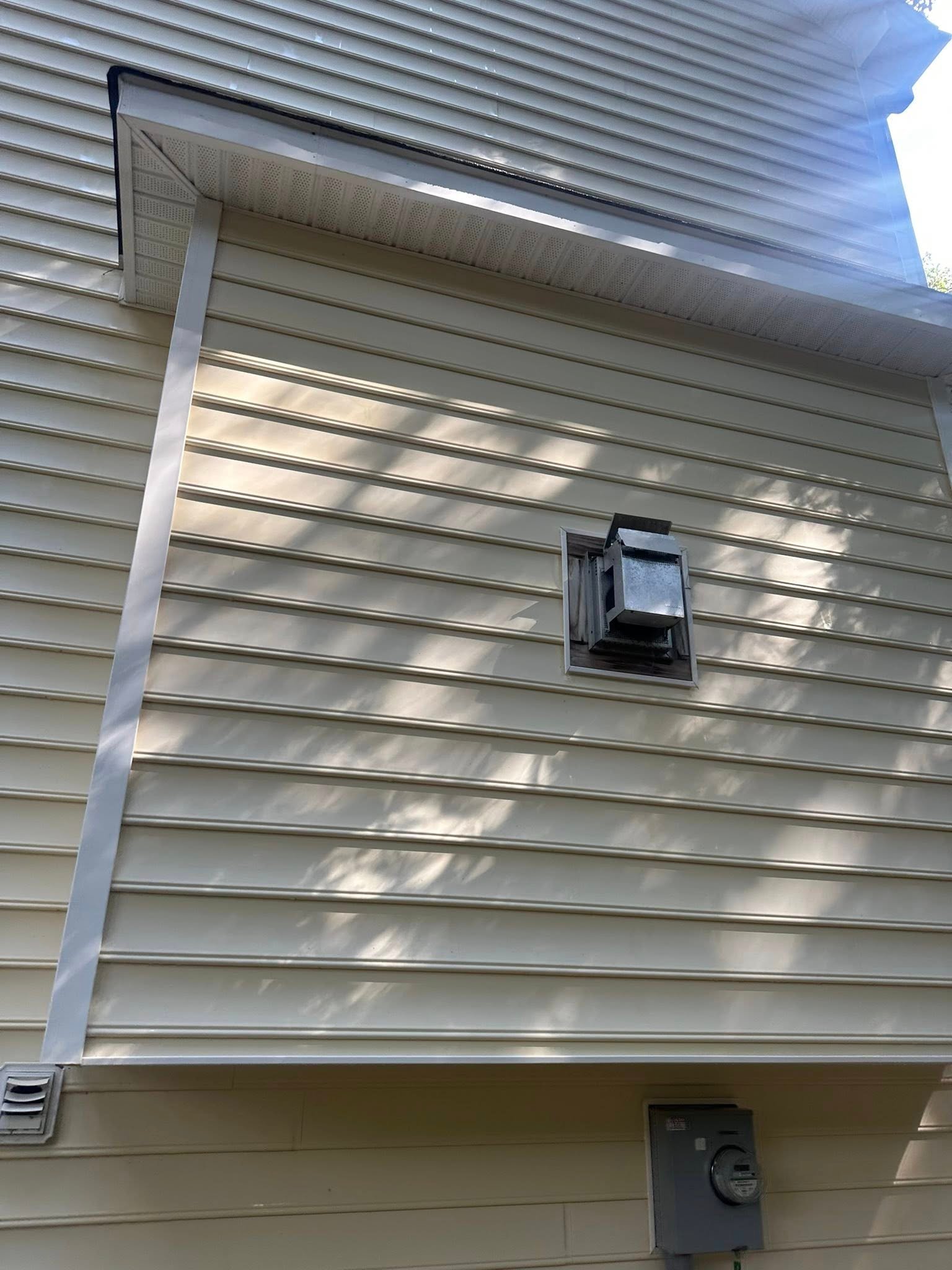 After pressure washing fireplace