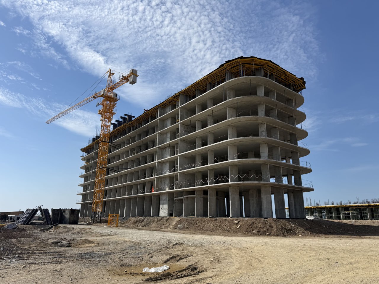 Этажность корпусов - фото со стройки TEMPO