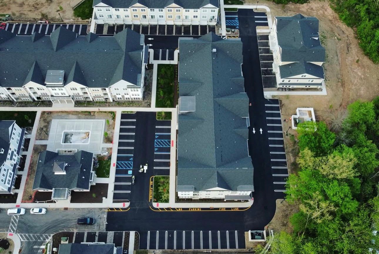 Parking lot striping work