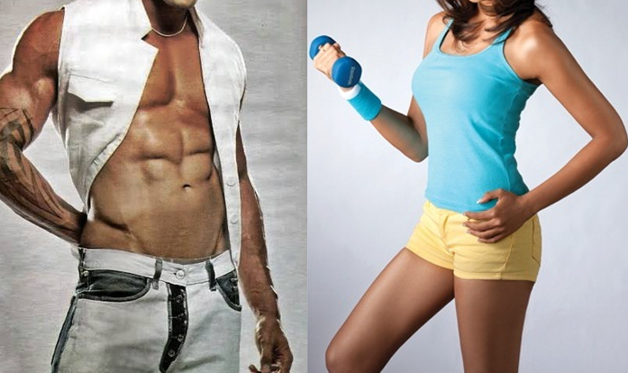 Bollywood man and woman showcasing the ideal hero and heroine physique goals