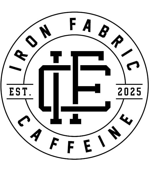 Iron, Fabric and Caffeine Logo