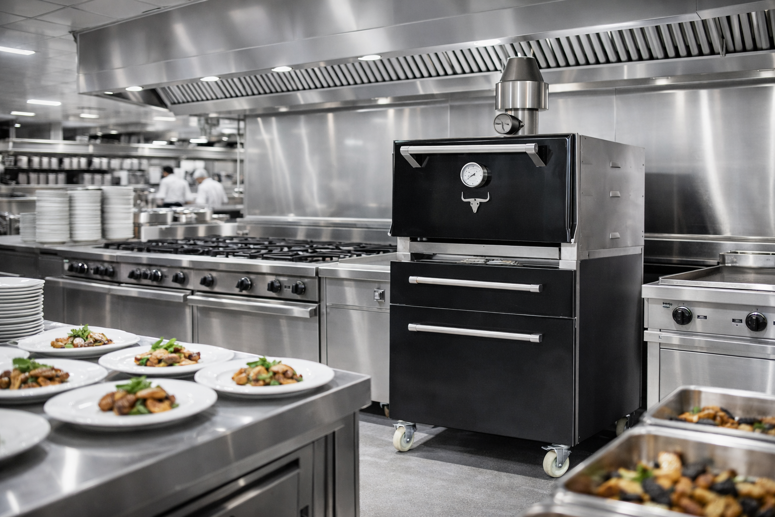 Horno de brasa profesional Malevo para banquetes premium