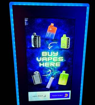Home page insert showing vending machine