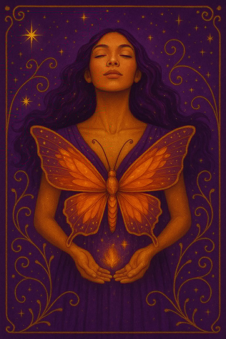 Imagen representativa del libro Mariposa de Fuego sobre transformaciones y rituales femeninos