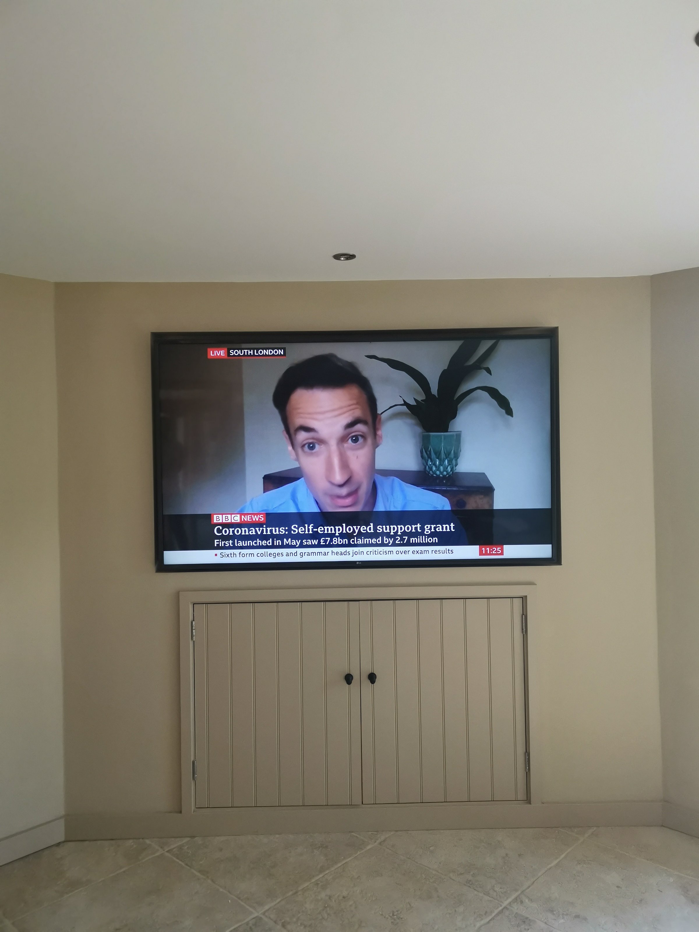 TV wall mounting example in Hertfordshire