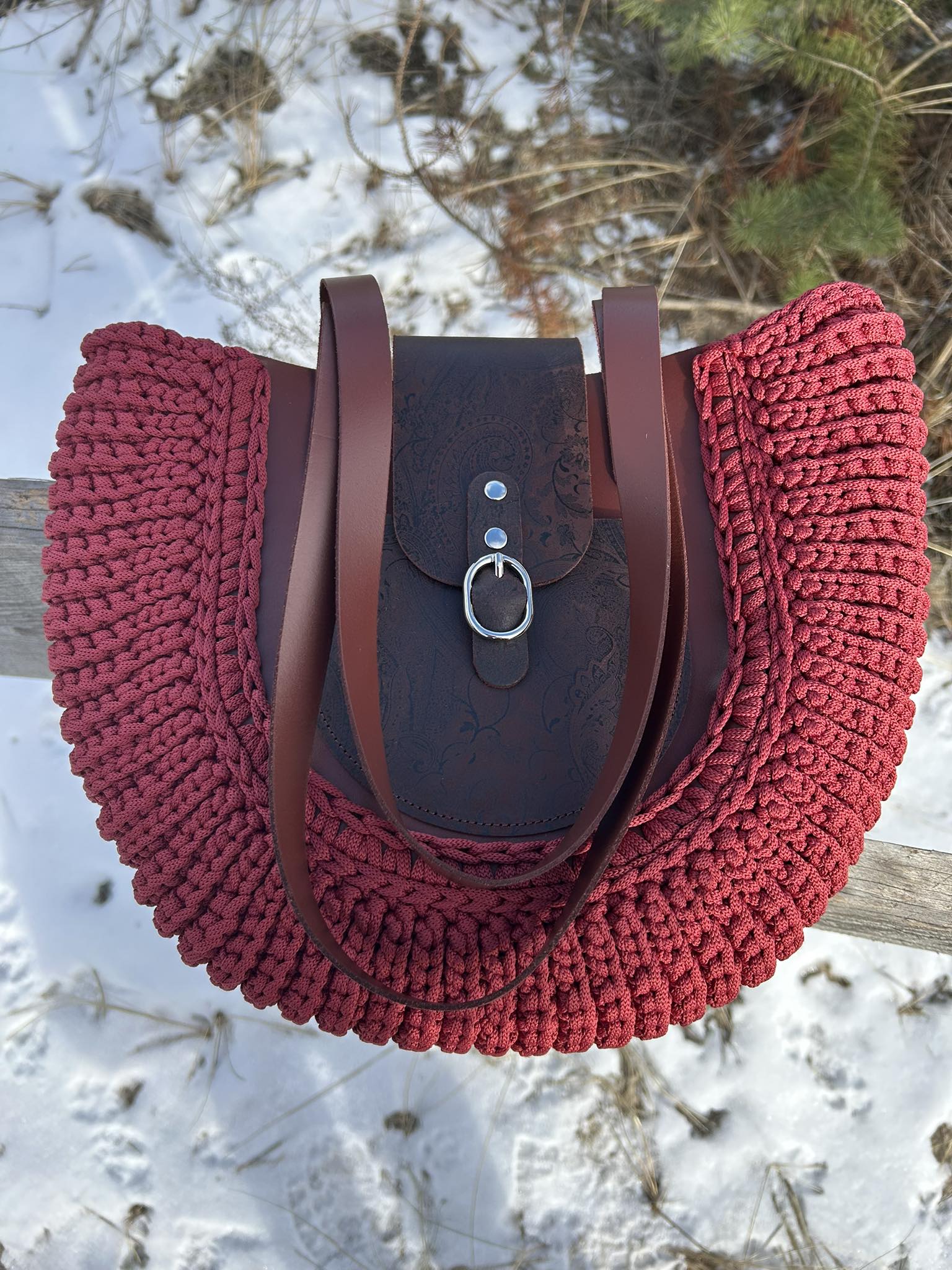 Shopperka Giulia w kolorze wina