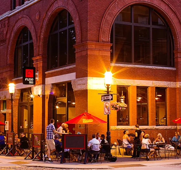 Fuse Bistro brick wall