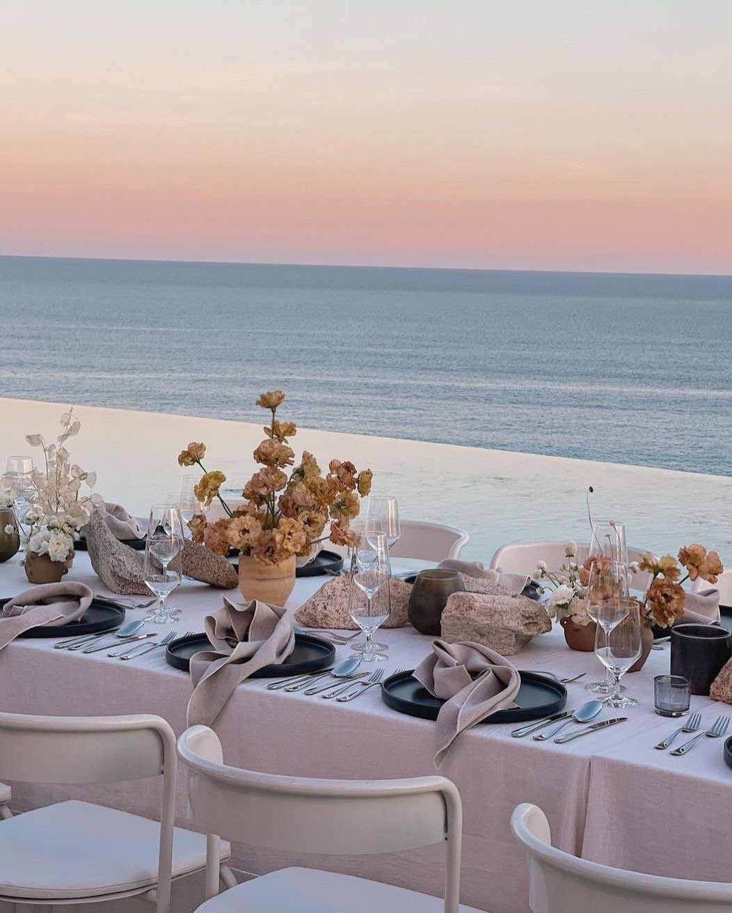 Elegant coastal event