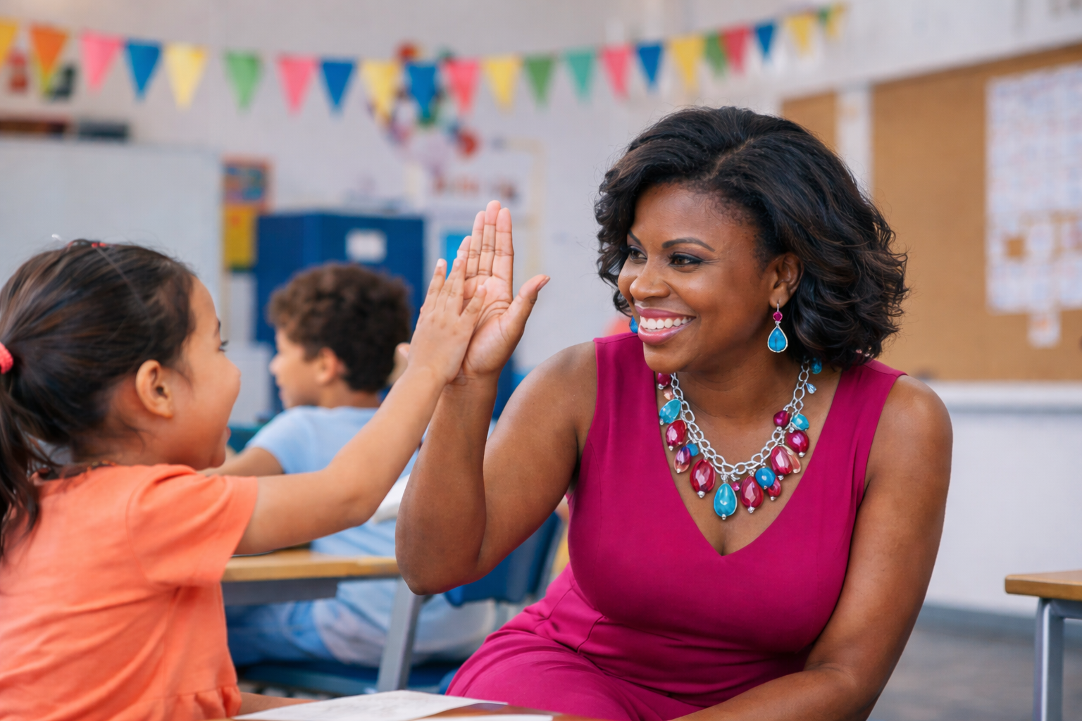 Children engaged in Spanish learning activities