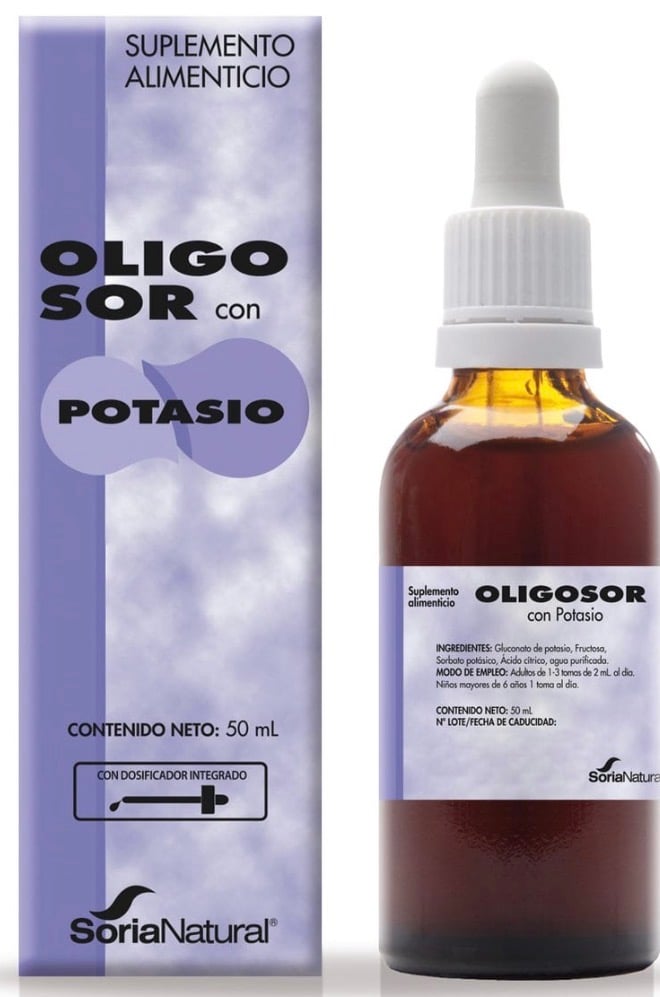 OLIGOSOR Potasio Soria Natural para función muscular equilibrio electrolítico y salud cardiovascular