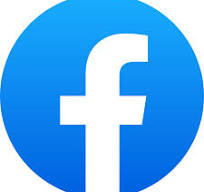A blue circle with a white lowercase "f" in the center, representing the Facebook logo.
