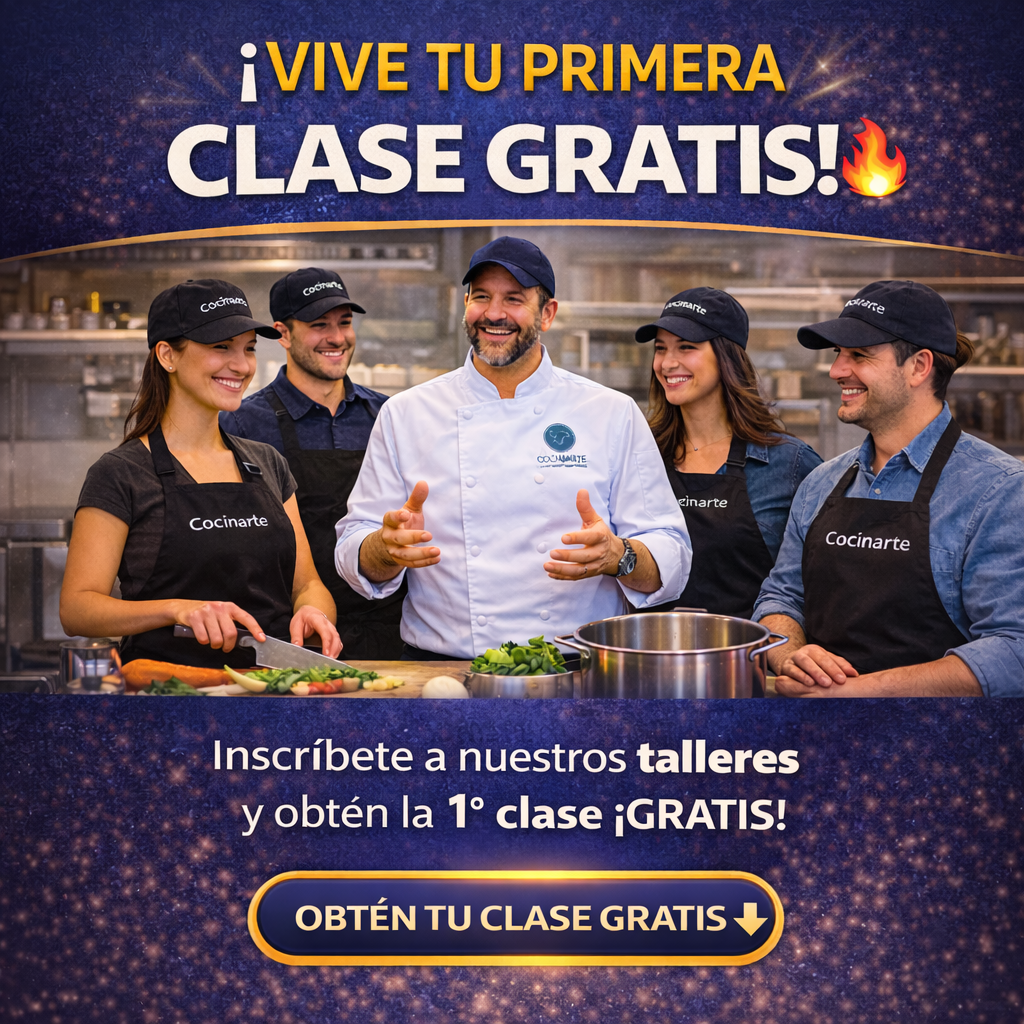 Cupón 1 clase gratis en Talleres de Cocina
