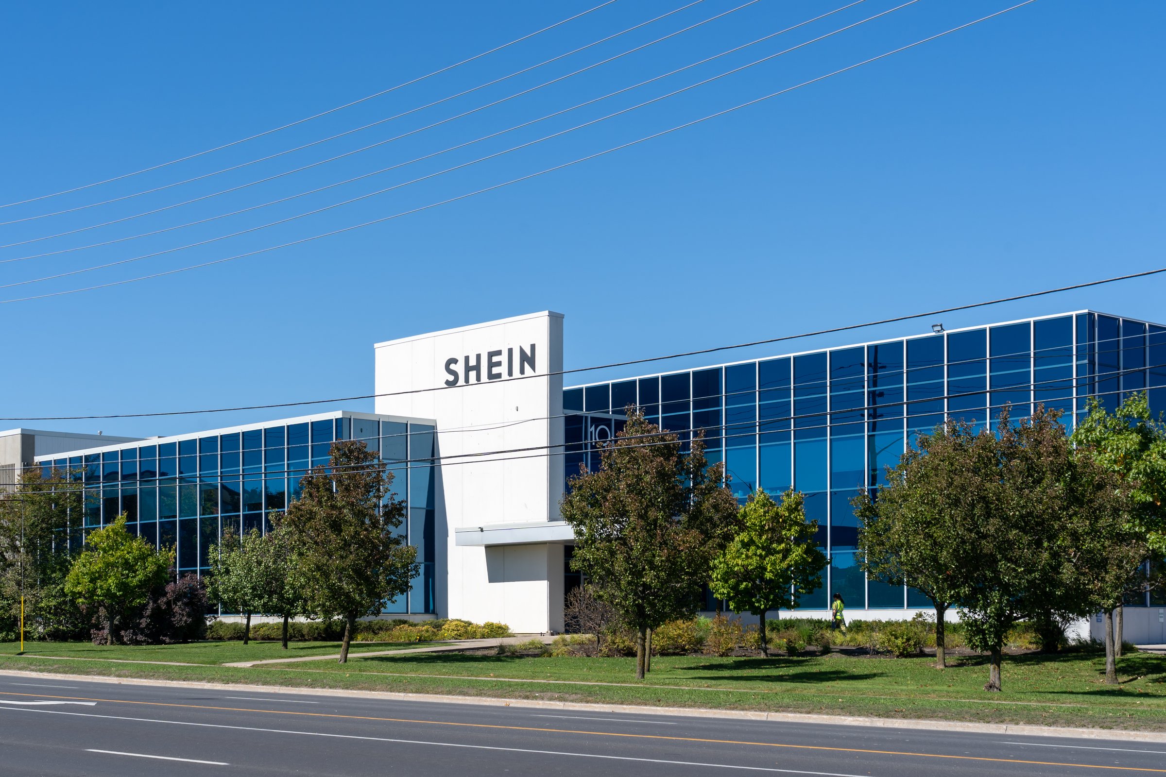 Markham, ON, Canada - September 28, 2025: SHEIN Canadian corporate office and distribution facility in Markham, ON, Canada. SHEIN is a global e-commerce platform specializing in fast fashion.