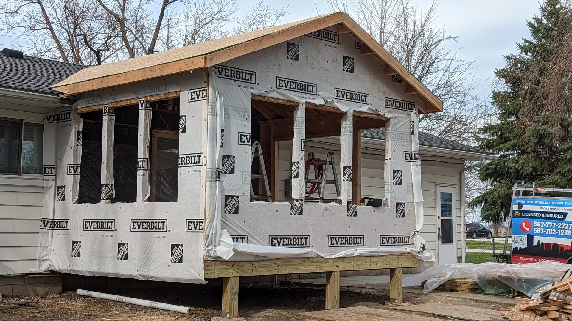 Structural framing repair work