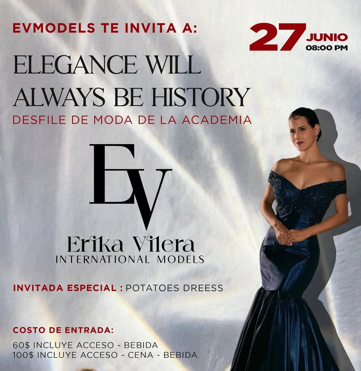 EV Models RD student on runway