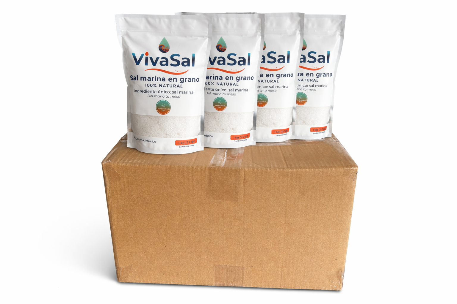 VivaSal Caja 20kg - Sal marina natural de Colima