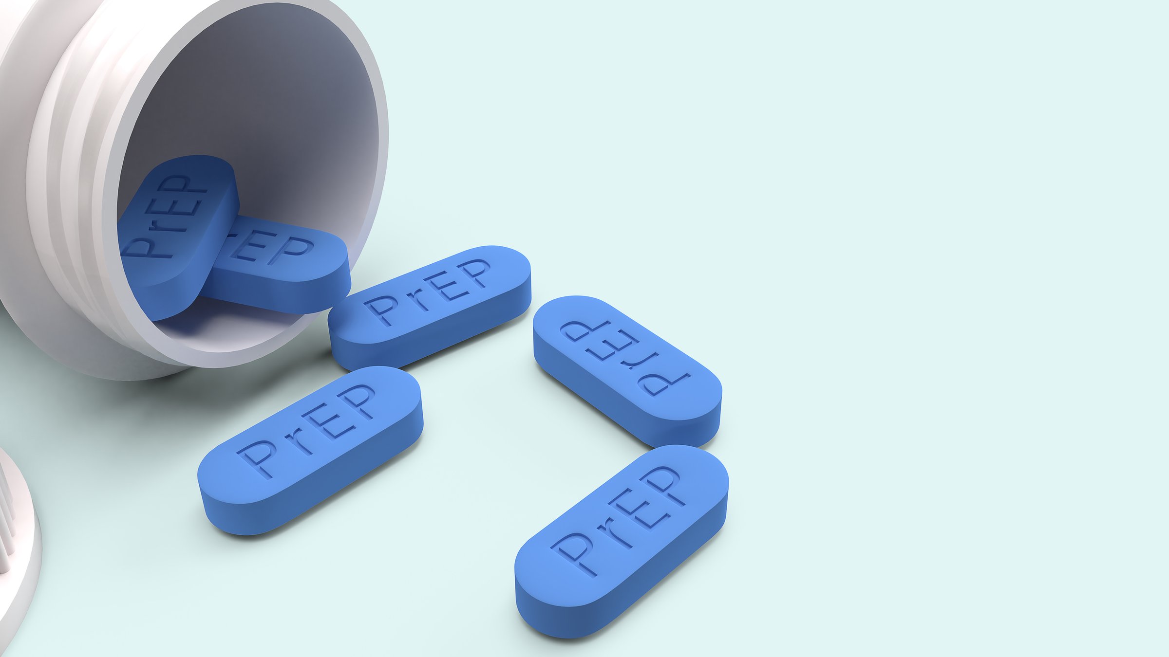 The PrEP is HIV prevention pill for medical concept 3d rendering