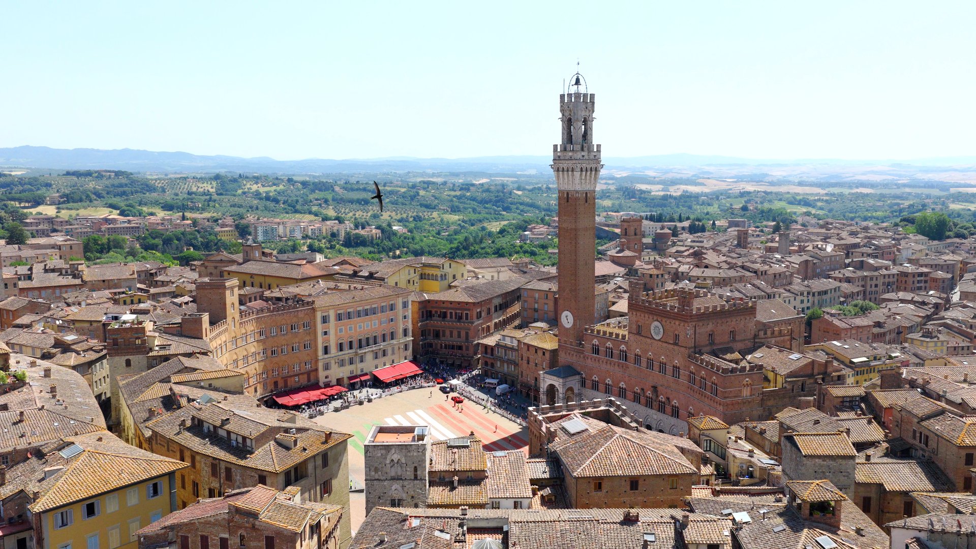 Vista aerea della città di Siena. Italia.