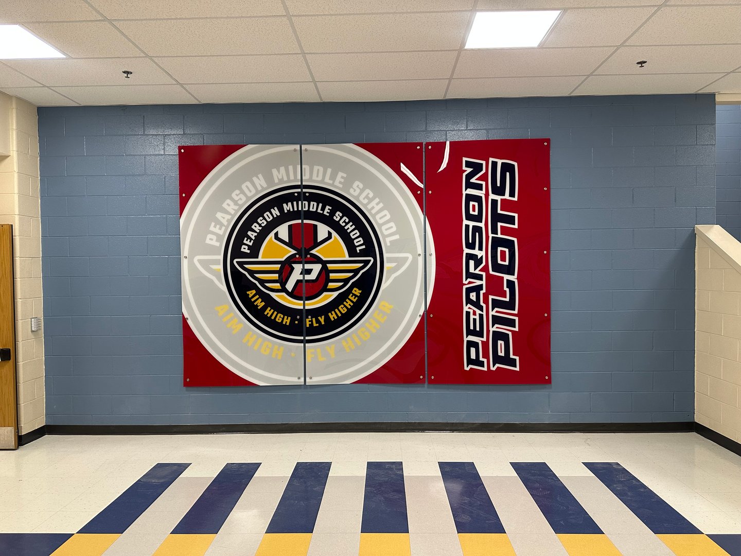 Educational facilities graphics installation