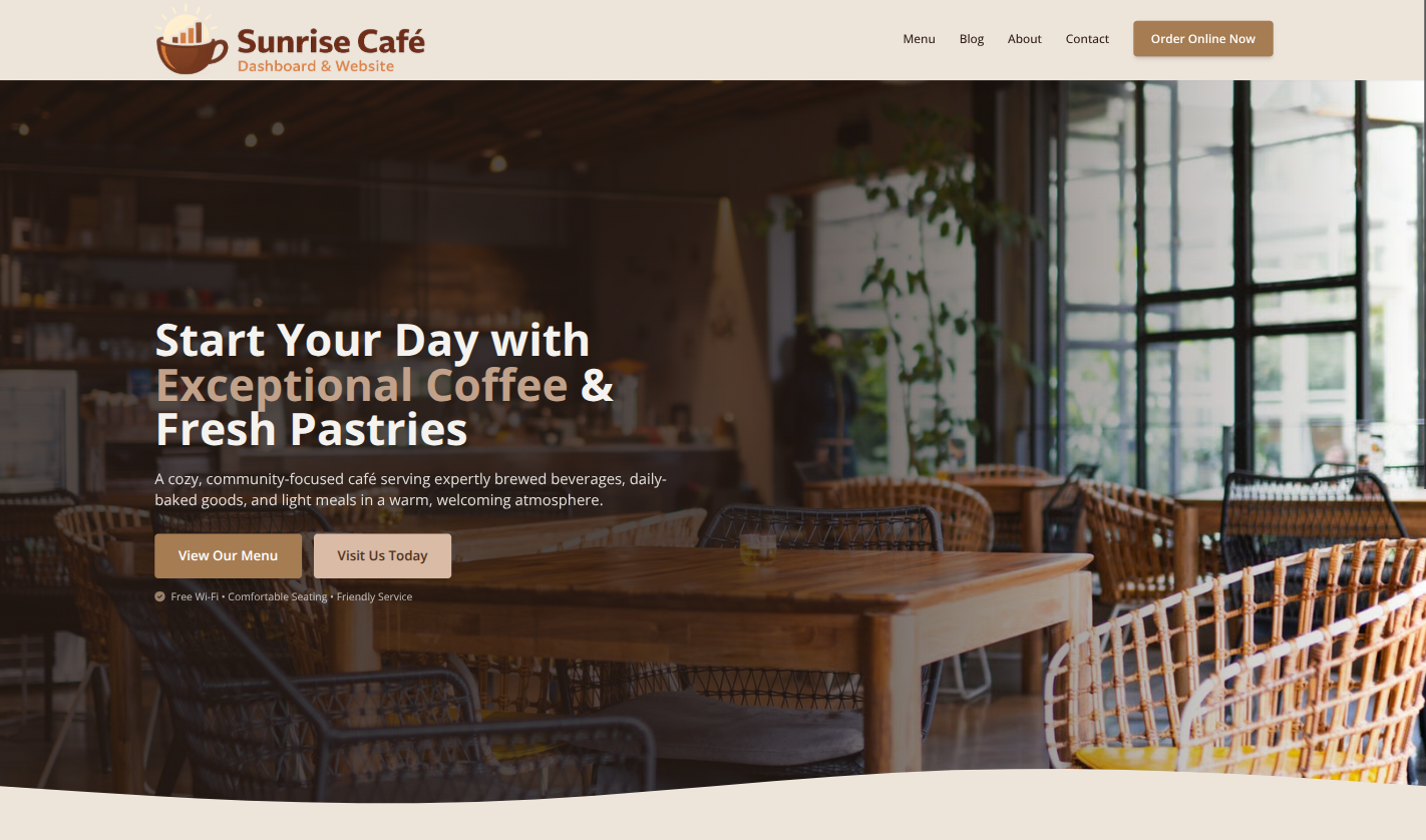Sunrise Cafe Demo Screenshot 1