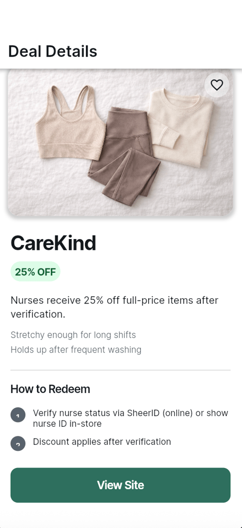 NursePerks home feed showing nurse-approved product lists with bottom navigation