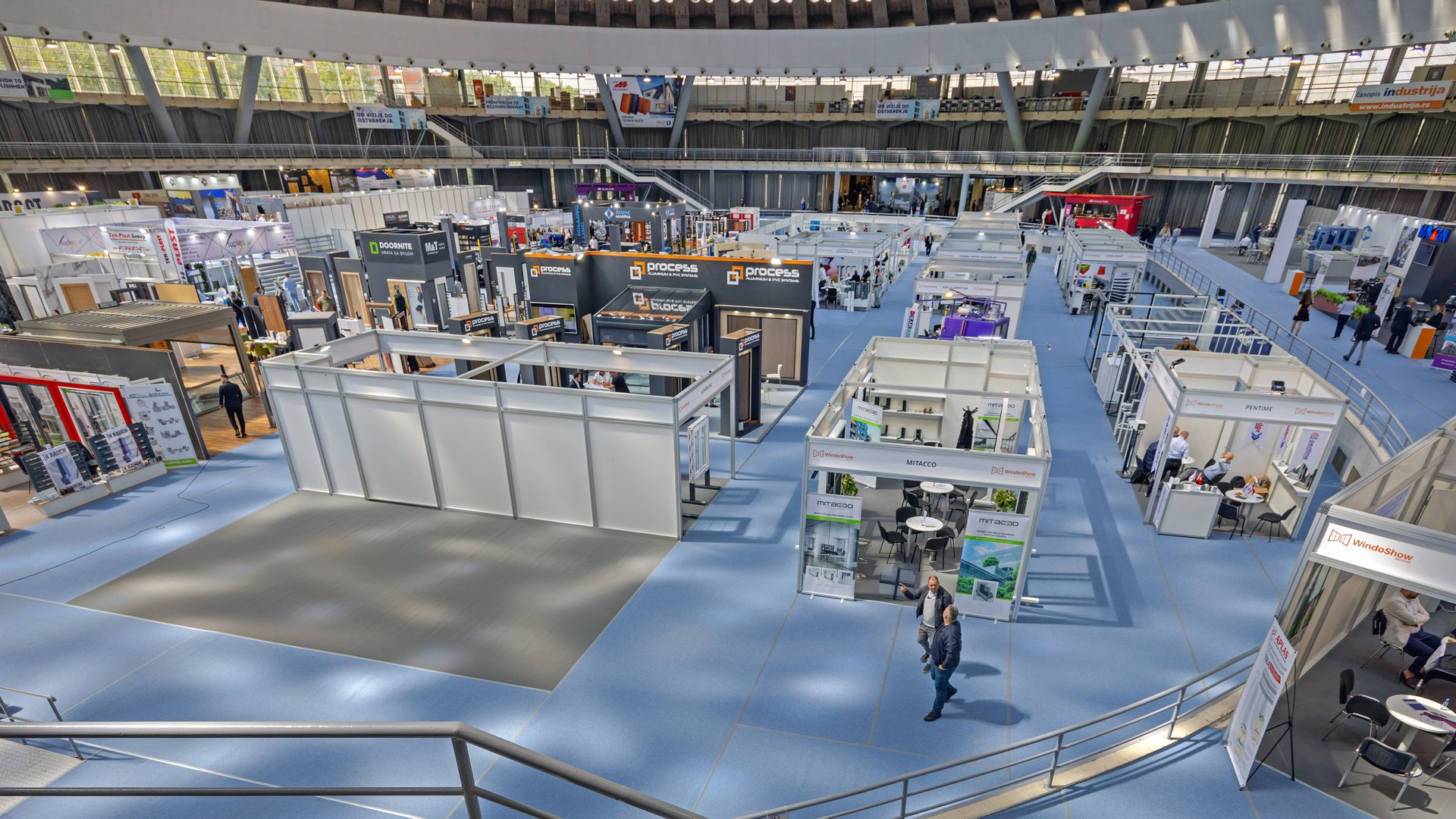Belgrade, Serbia - April 22, 2024: Building Construction Industry Trade Fair SeeBee Expo in Big Hall.