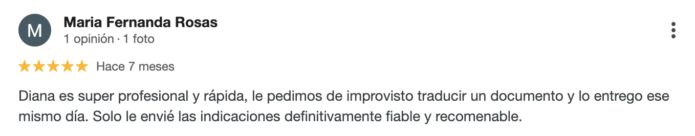 Testimonio sobre servicios de traducción certificada confiables