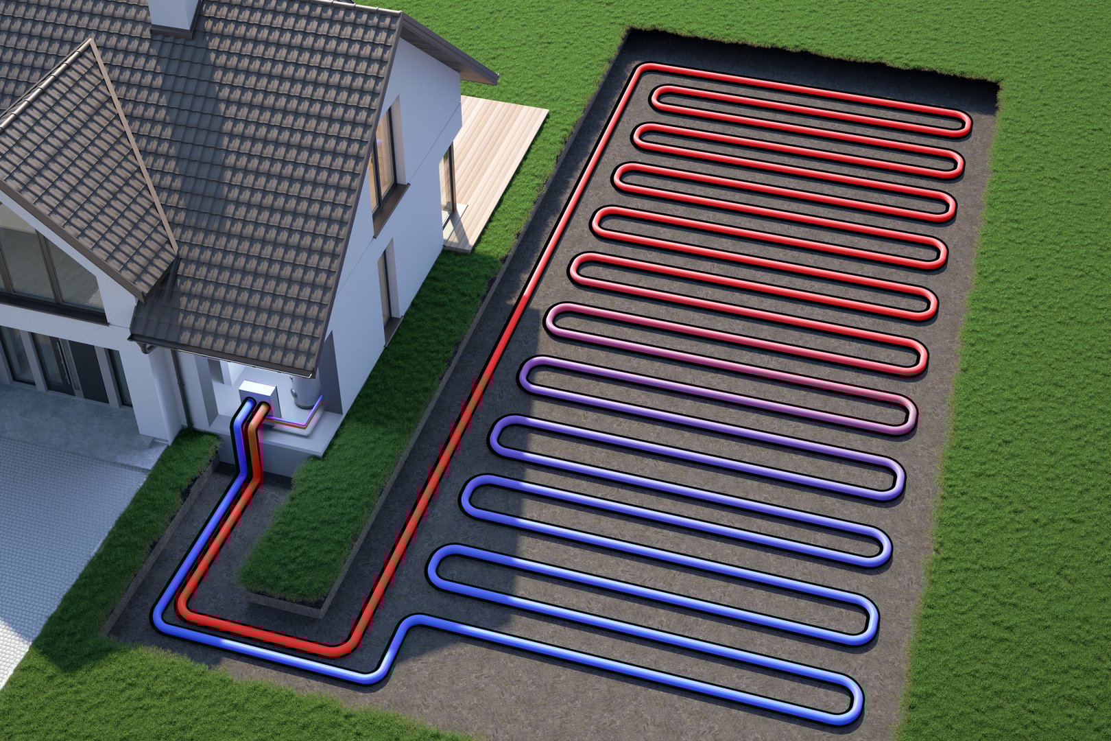 diagram of ground heat pump