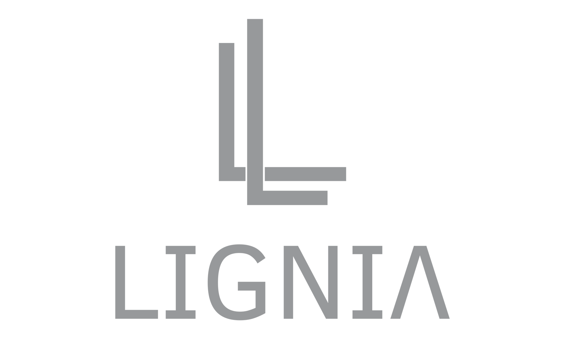 Logo featuring two stylized Ls and the word LIGNIA below, all in gray on a green background.